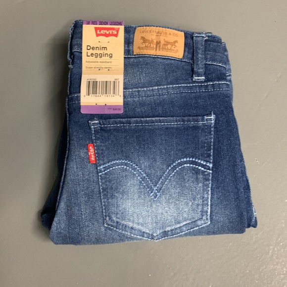 NWT -Levi’s Girls - Denim Legging Adjustable waistband Size: 10 reg - Picture 3 of 8
